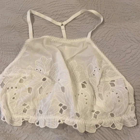 Set of 2 free people white cutout camisoles M - Picture 2 of 7